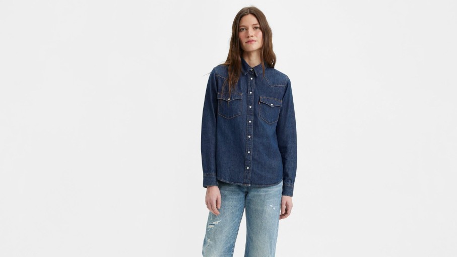 Dam Levi's  | Ultimat Westernskjorta Smokin Hot - Bla